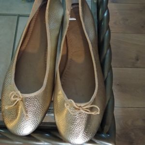 Gold Ballerina Flats